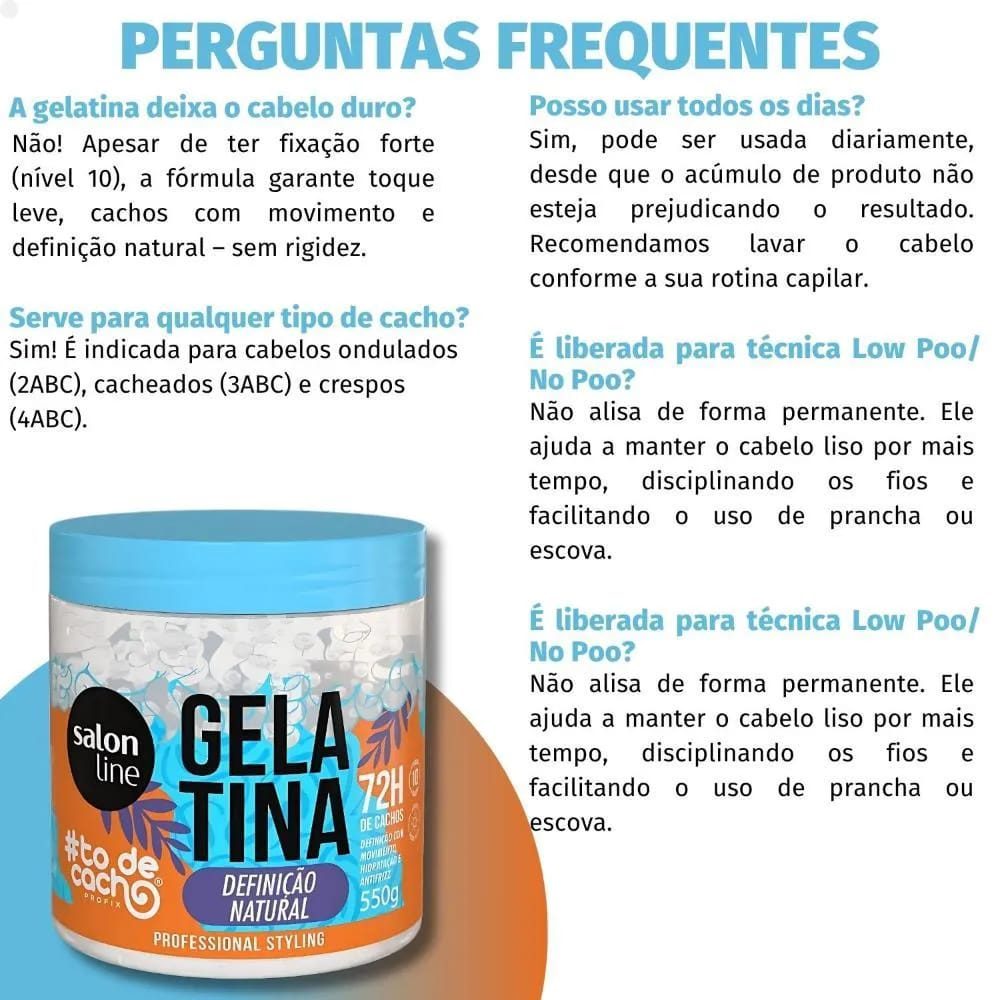 Gelatina #todecacho Definição Natural 550g — foto 2
