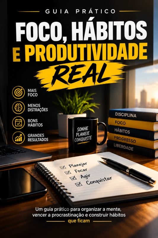 E-book de Foco, Hábitos e Produtividade: Guia Prático