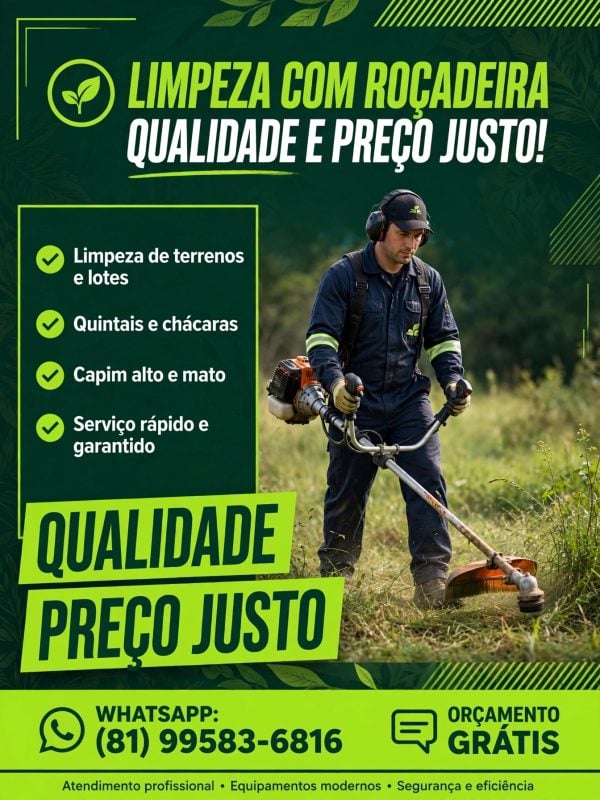 Capinação e manutenção de terreno