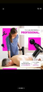 Massageador Pistola Elétrica Profissional Muscular Portátil Aparelho Fisioterapia Corporal — foto 3