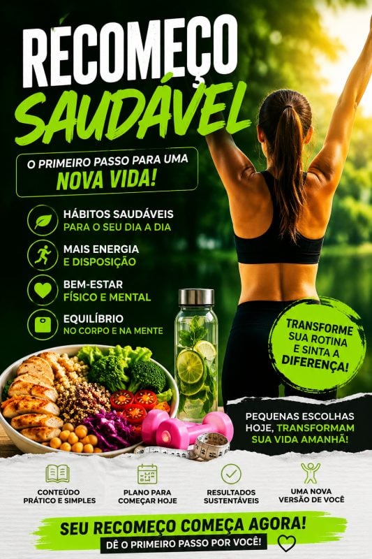 E-book Recomeço Saudável: Guia de Hábitos Saudáveis
