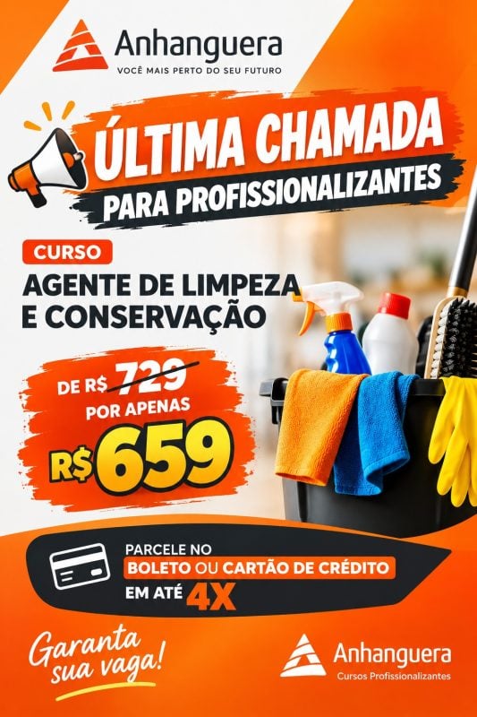 Curso de Agente de Limpeza e Conservação