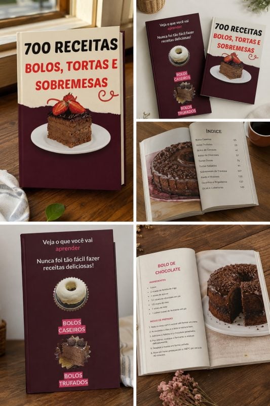 700 Receitas De Bolos, Tortas e Sobremesas