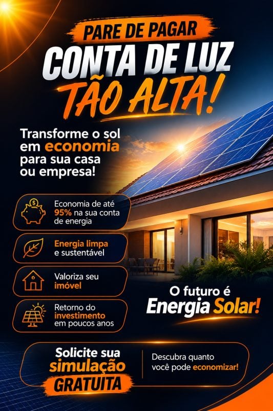 Instalação De Energia Solar Com Economia De Até 95%