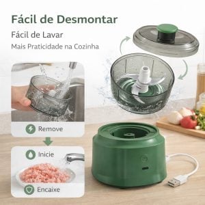Mini processador de alimentos elétrico — foto 5