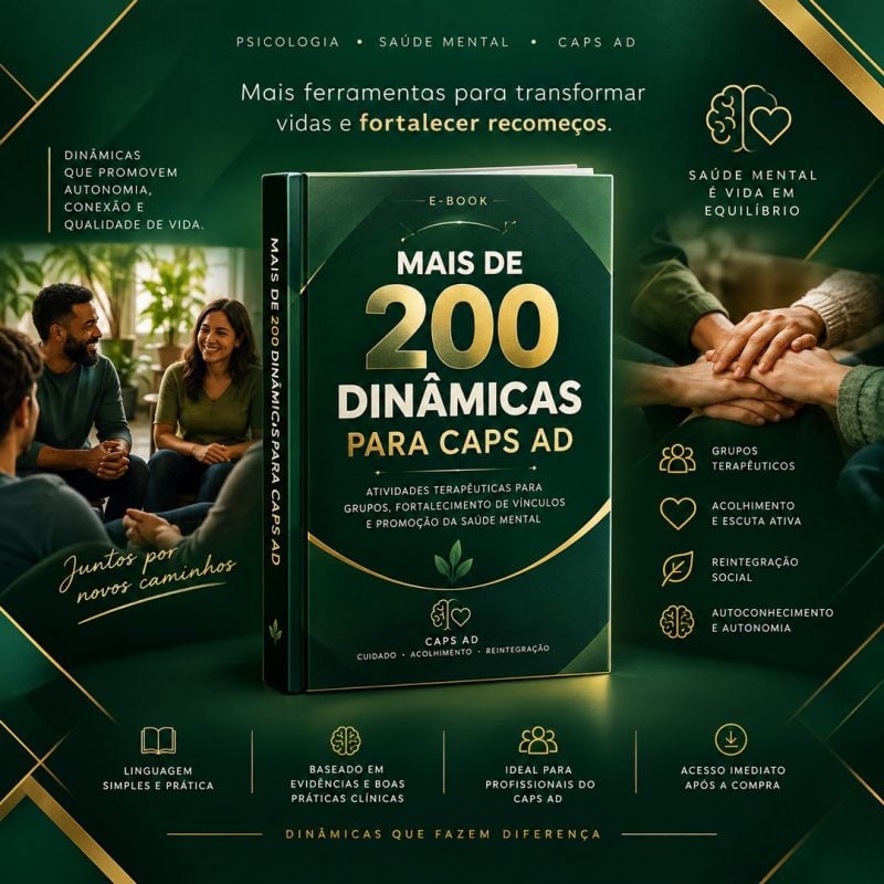 E-book PDF: +200 Dinâmicas Prontas para Saúde Mental ou Kit de Atividades