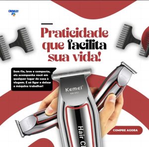 Maquina Acabamento Cortar Cabelo Barba E Pelos Kemei 032 — foto 3