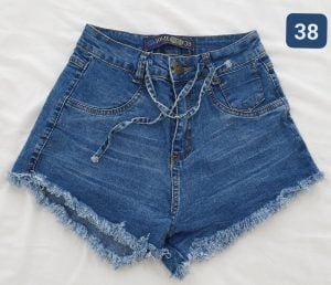 Kit 6 shorts jeans cintura alta tamanho 38 serve 36 também — foto 9