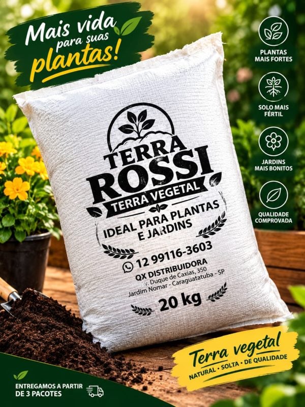 Terra Rossi - Terra Vegetal 20 kg em Caraguatatuba