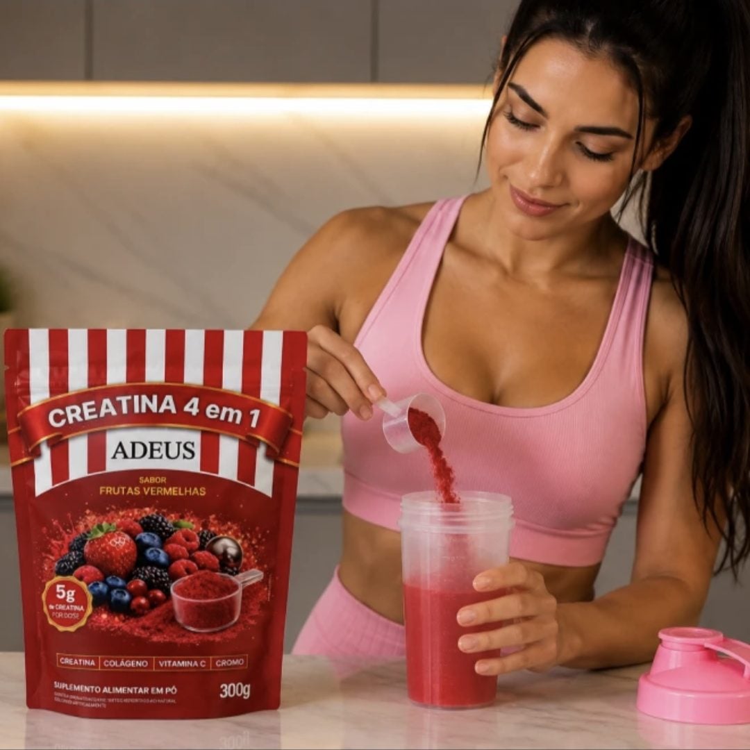 Creatina 4 em 1 Adeus sabor frutas vermelhas — foto 2