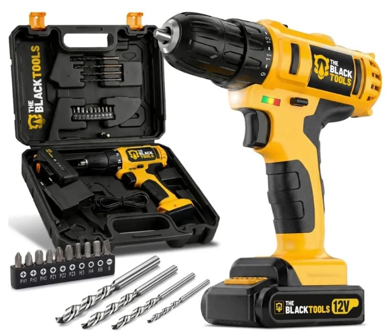 Furadeira Parafusadeira Sem Fio A Bateria Tb-12e 12v