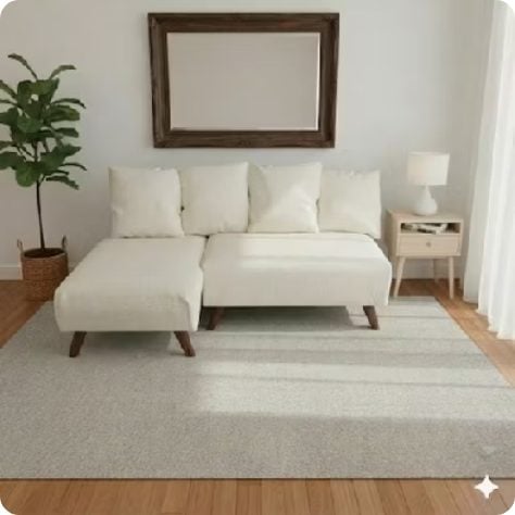 Sofá-cama de 2 lugares moderno com 3Almofadas 2 módulos de Veludo com Encaixe móveis de de