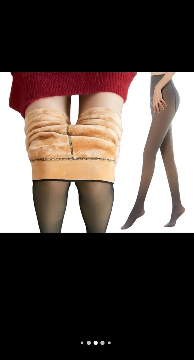 Meia Calça De Lã Térmica Translúcida Peluciada — foto 2