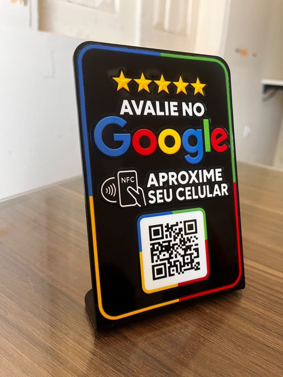 Placa nfc do google nos avalie — foto 2