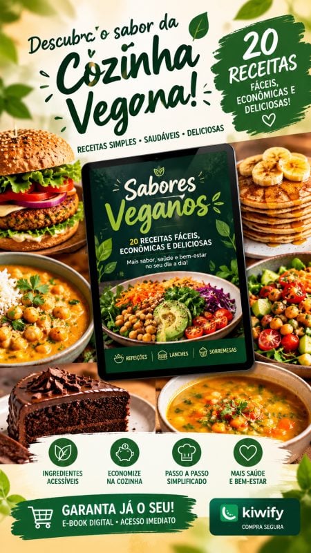 Sabores Veganos 20 Receitas Fáceis, Econômicas e Deliciosas