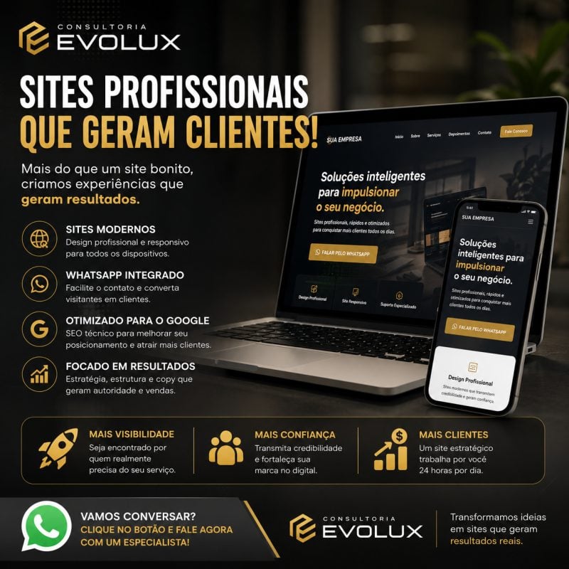 Consultoria Evolux Criação de Sites Profissionais