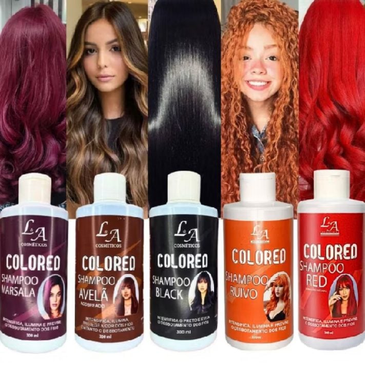 Shampoo Escurecedor Cabelos Brancos Tonalizante Colored 300ml Efeito 100% Natural