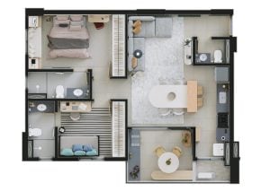 Ágio R$ 95.000 - Apto 75m2, 2 suítes, último andar - Ludovic Setor Central — foto 4