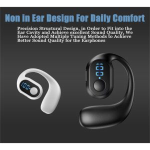 Fone de Ouvido Bluetooth Sem Fio Mono à Prova d'Água com Microfone — foto 3