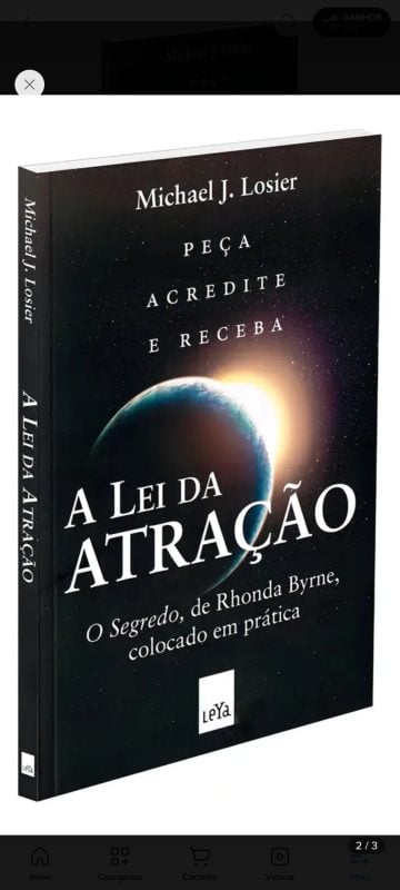 Livro Físico - A lei da atração.