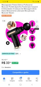 Massageador Pistola Elétrica Profissional Muscular Portátil Aparelho Fisioterapia Corporal — foto 6