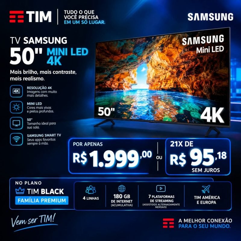 Tv Samsung 50"mini Led 4k