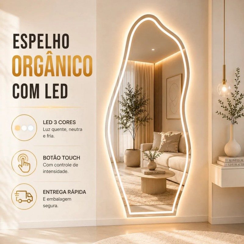 Espelho Orgânico com LED