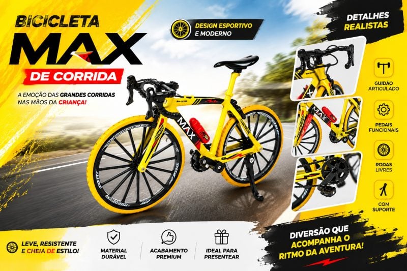 Bicicleta Miniatura Metal Speed