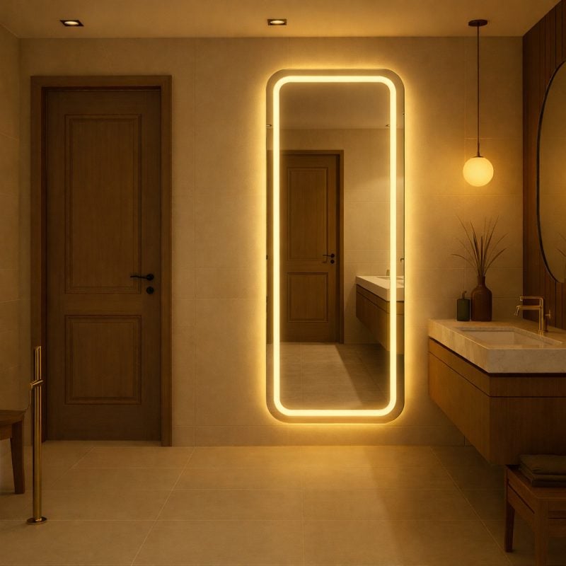 Espelho LED 1,70m: Deixe Sua Casa com Cara de Luxo!