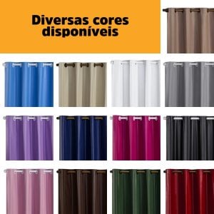 Cortina Blackout Para Quarto Sala Cozinha PVC Corta 100% Luz 2,80 Largura X 2,30 Altura G — foto 6