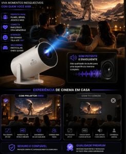 Projetor Smart Portátil Full Hd 4k Android 11 Wi-fi Bluetooth Mini Projetor Home Theater — foto 3