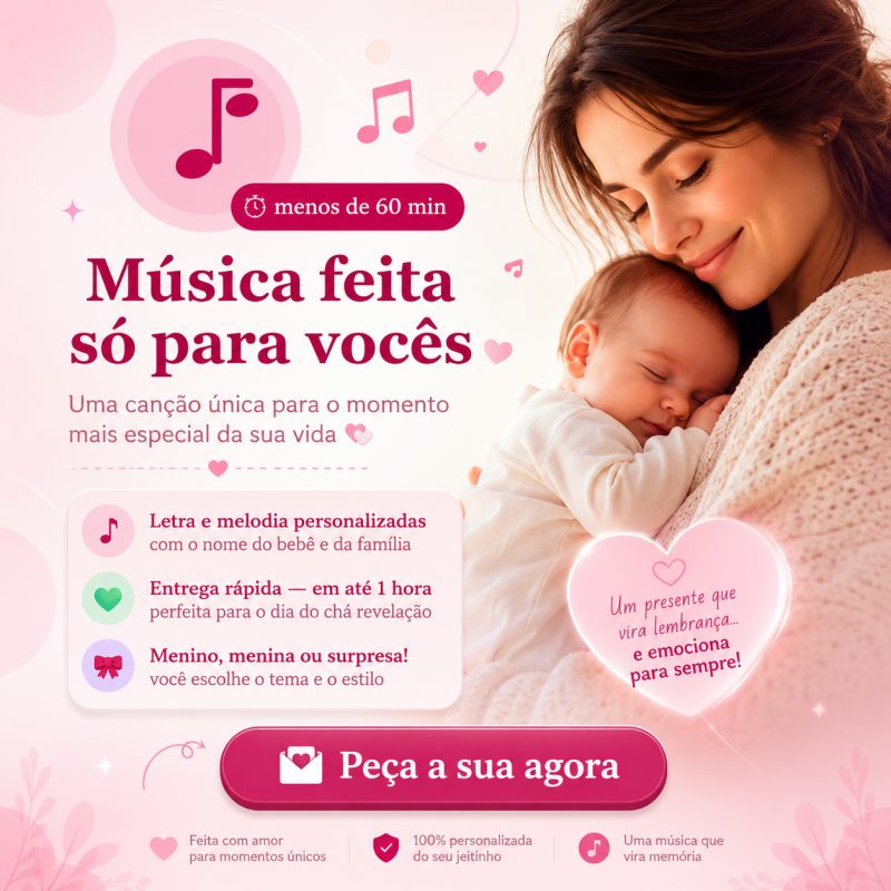 Música personalizadas para chá revelação