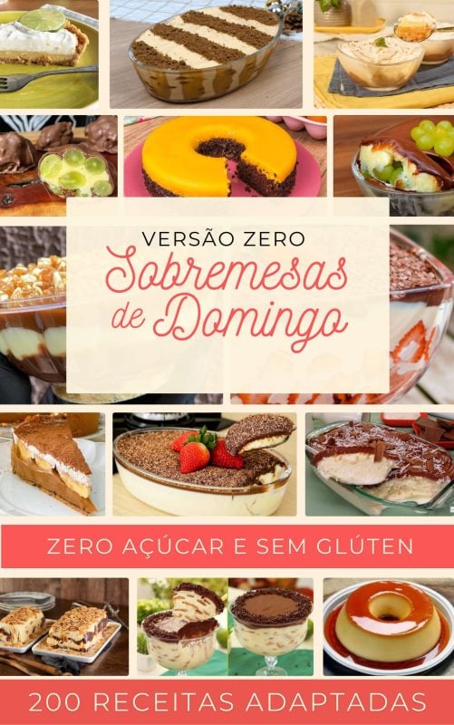 E-book digital 200 sobremesas zero açúcar