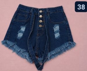 Kit 6 shorts jeans cintura alta tamanho 38 serve 36 também — foto 11