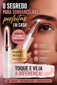 Caneta depiladora sombrancelha elétrica recarregável USB bivolt — foto 4