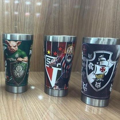 Copo Termico 473ml Personalizado Brasil Com Abridor integrado e Tampa - Tema Copa do Mundo