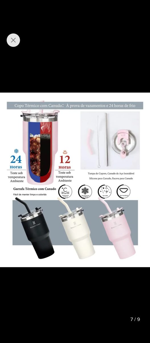 Copo Térmica 600ml Inox Anti-vazamento Para Café/chá/bebidas — foto 2