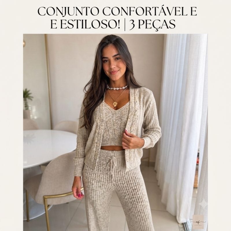 Conjunto 3 Peças: O match perfeito de conforto e estilo!