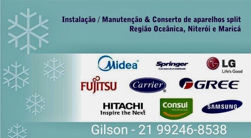 Instalação e manutenção de ar condicionado split