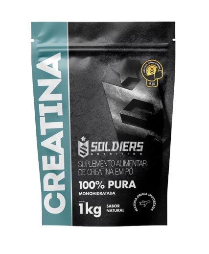 1 kg de Creatina Monohidratada em Pó 100% Pura Importada - Soldiers Nutrition