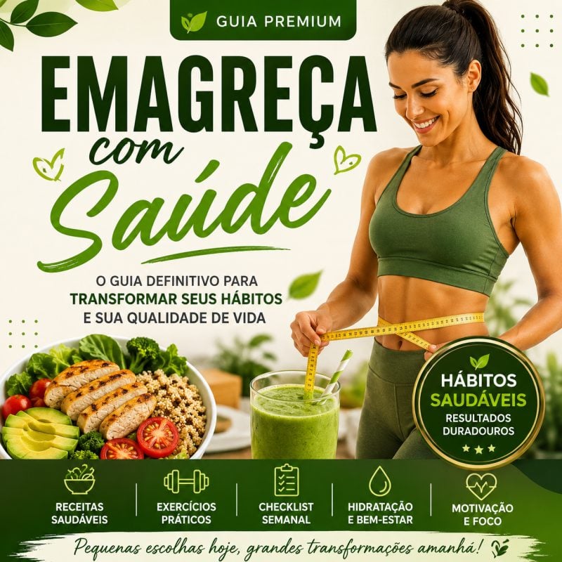 Esse ebook ajudar no emagrecimento de forma saudável, não substituir nutricionista!