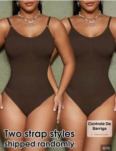 1 peça Body modelador feminino sem costuras, sem costas, com tanga, modelador corporal afi — foto 3