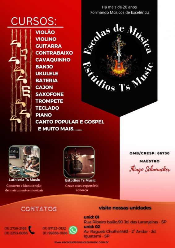 Aulas de guitarra em São Paulo