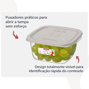 Pote Plastico Kit 3 Potes Facil Sanremo-800ml — foto 4