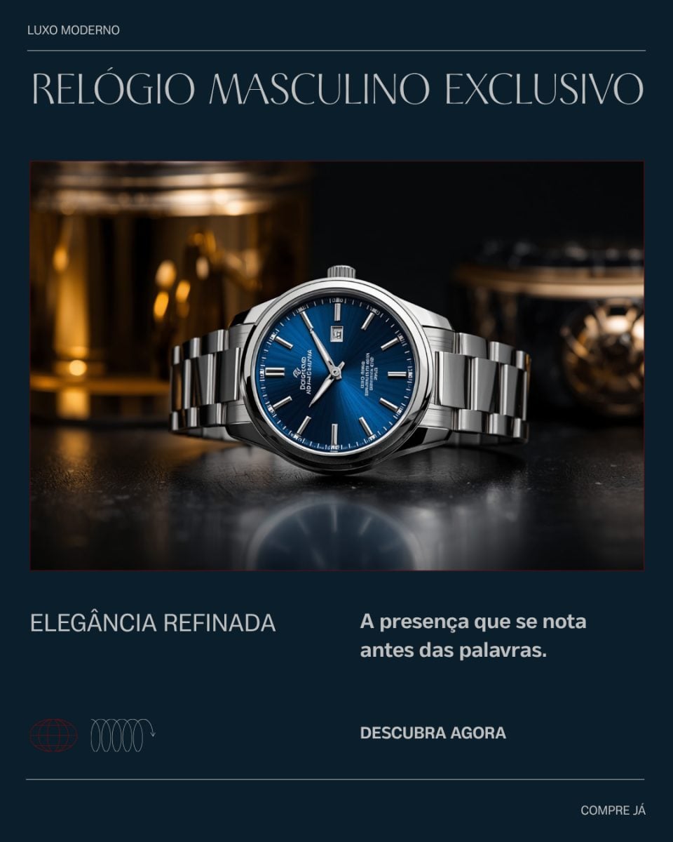 Relógio Masculino Premium Elegância Que Fala Por Você — foto 2