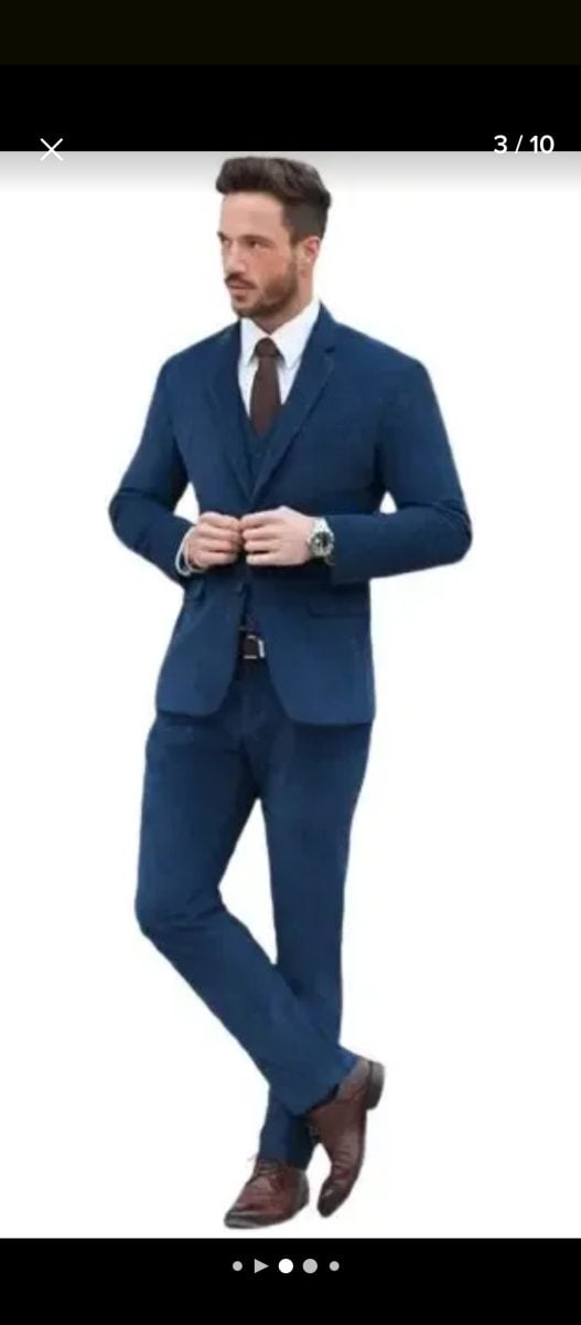 Terno Oxford Slim Masculino, Calça+paletó+barato + 3 Cores — foto 2