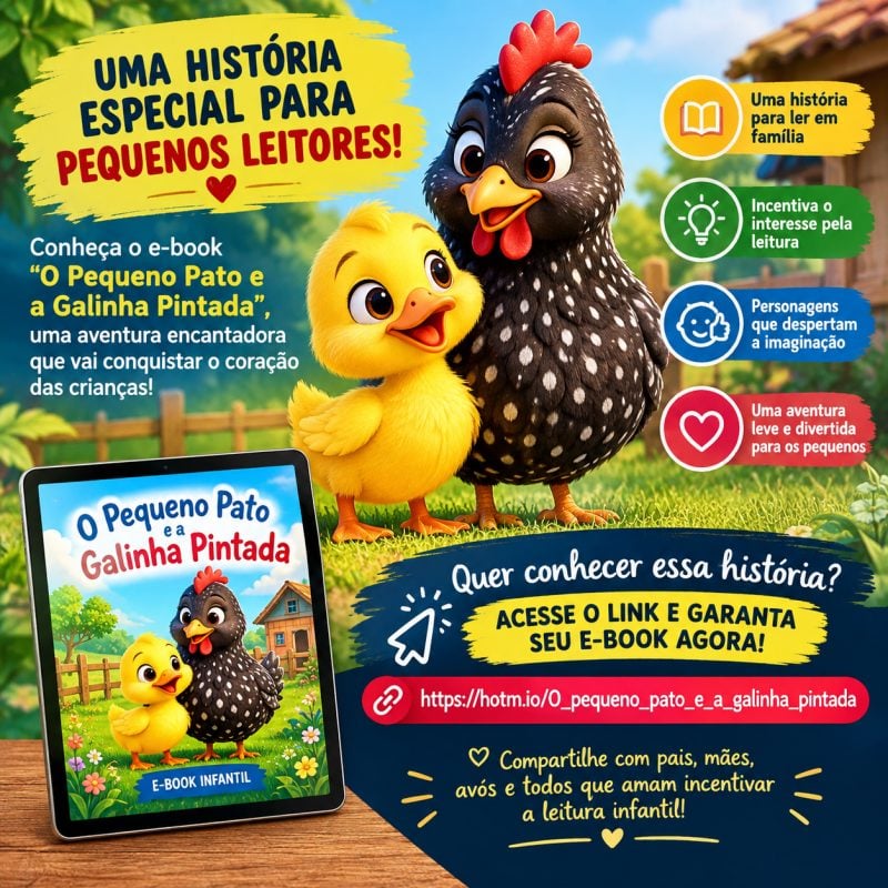 E-book O Pequeno Pato e a Galinha Pintada