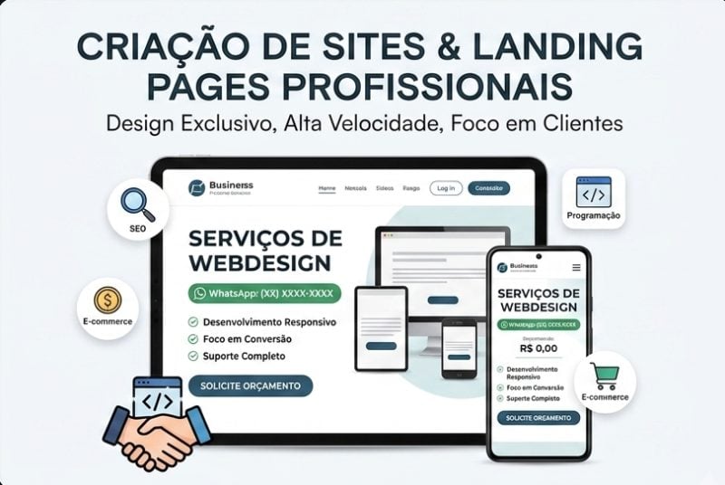 Criação de Sites e Landing Pages Profissionais para o seu Negócio