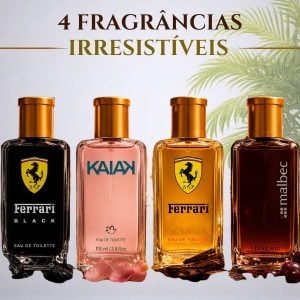 Kit 4 Perfumes Masculinos 100ml Aromas Sofisticados Amadeirados Marcante Intenso Uso Diari — foto 4