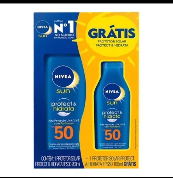 Kit Protetor Solar Nivea Sun Protect & Hidrata FPS 50 (200ml + 100ml)
